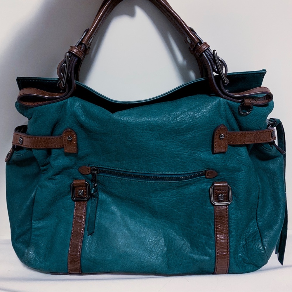 SOLD Elliott Lucca Teal Leather Tote